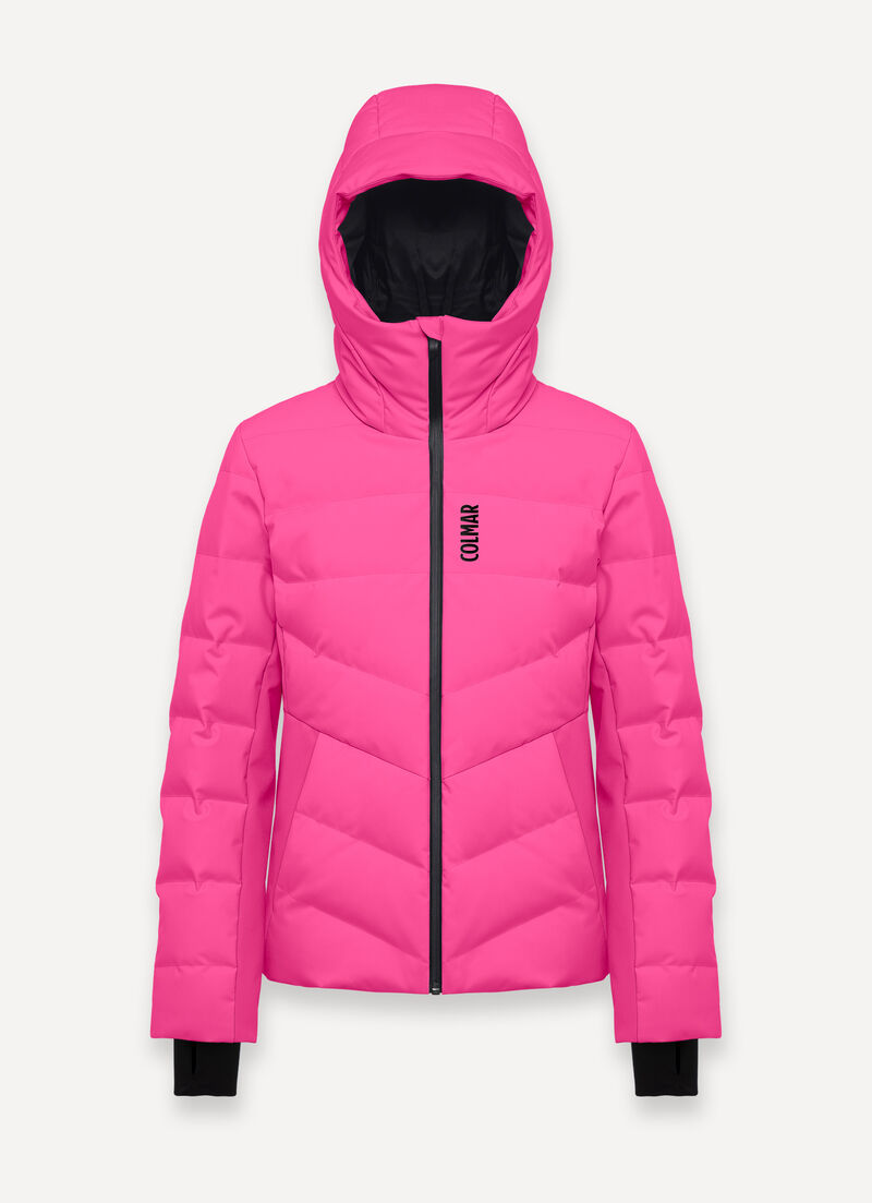 Shaping padded ski jacket