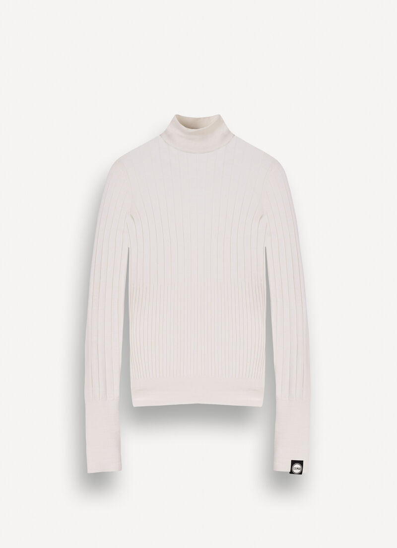 Merino wool polo-neck