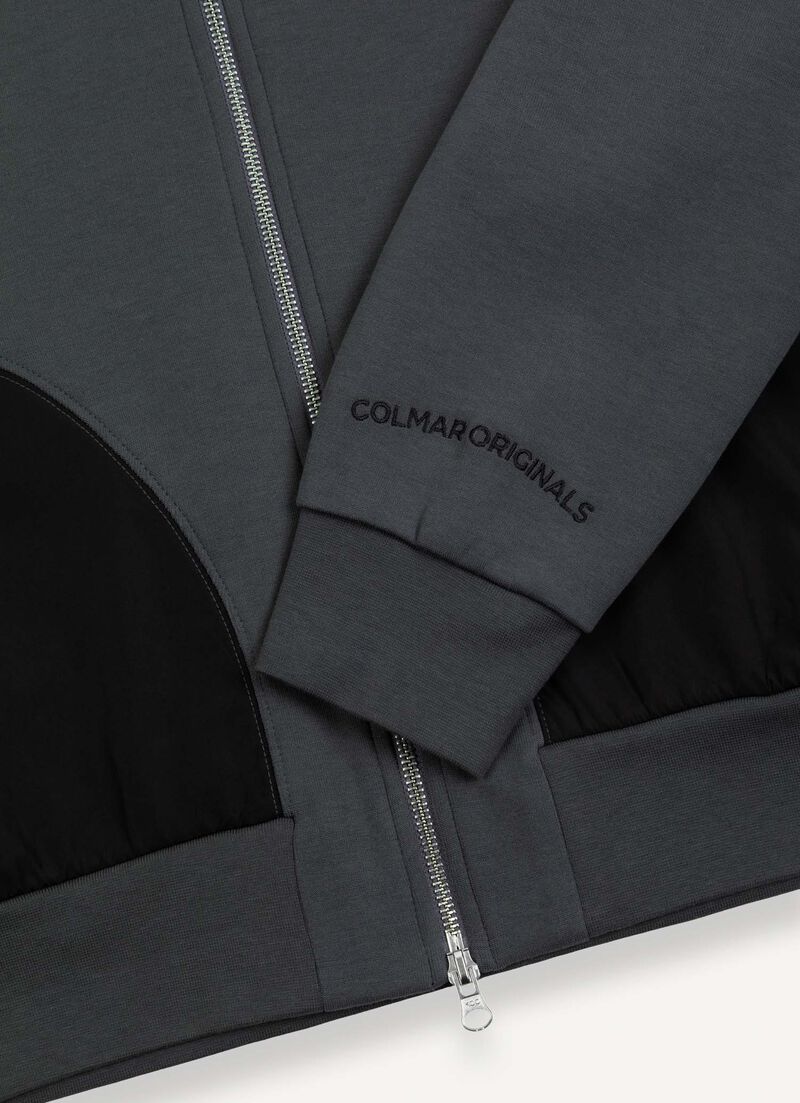 Sweatshirt with nylon inserts