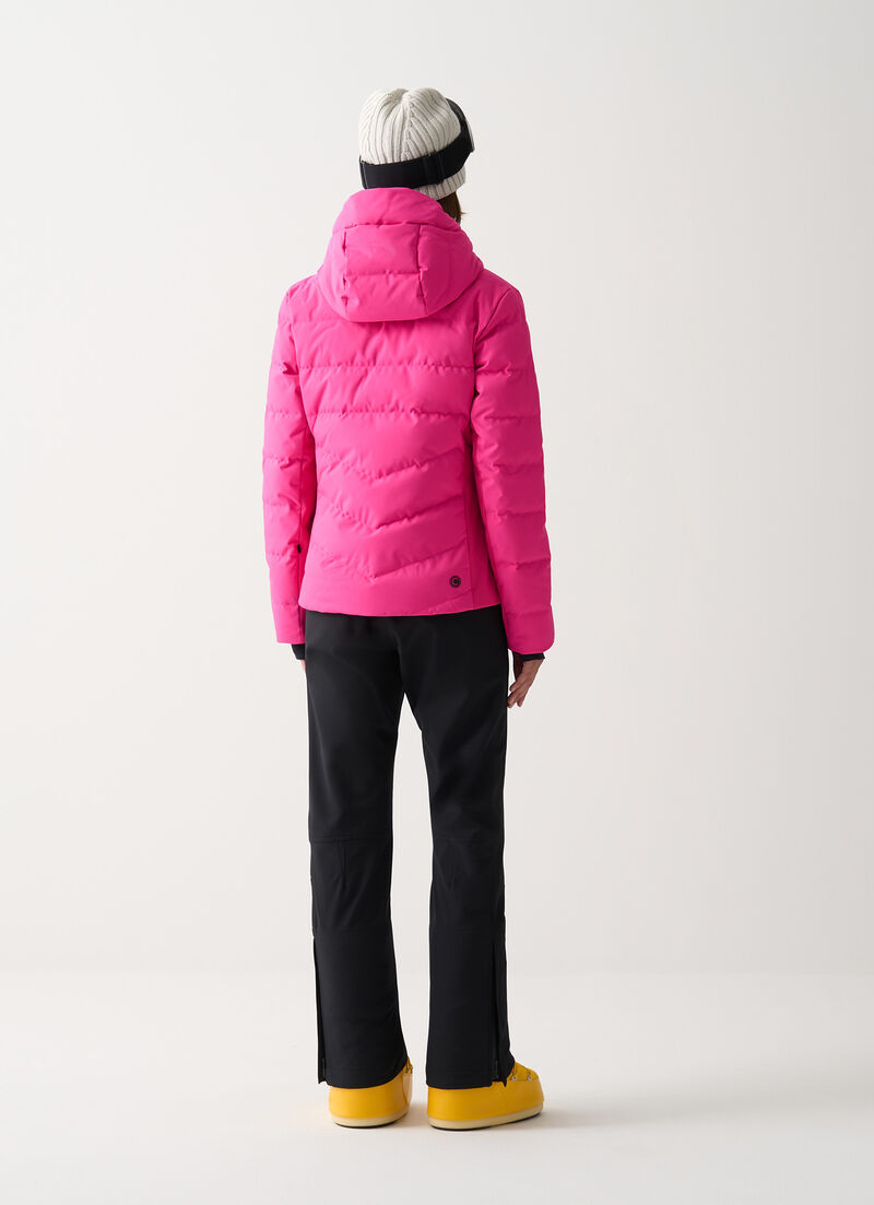 Shaping padded ski jacket