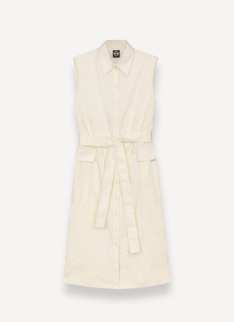 Sleeveless poplin dress