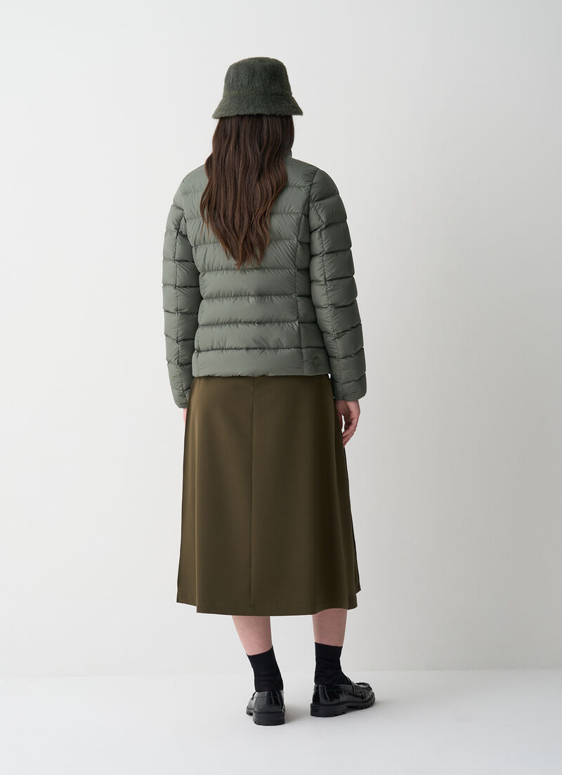 Matte down jacket with high collar