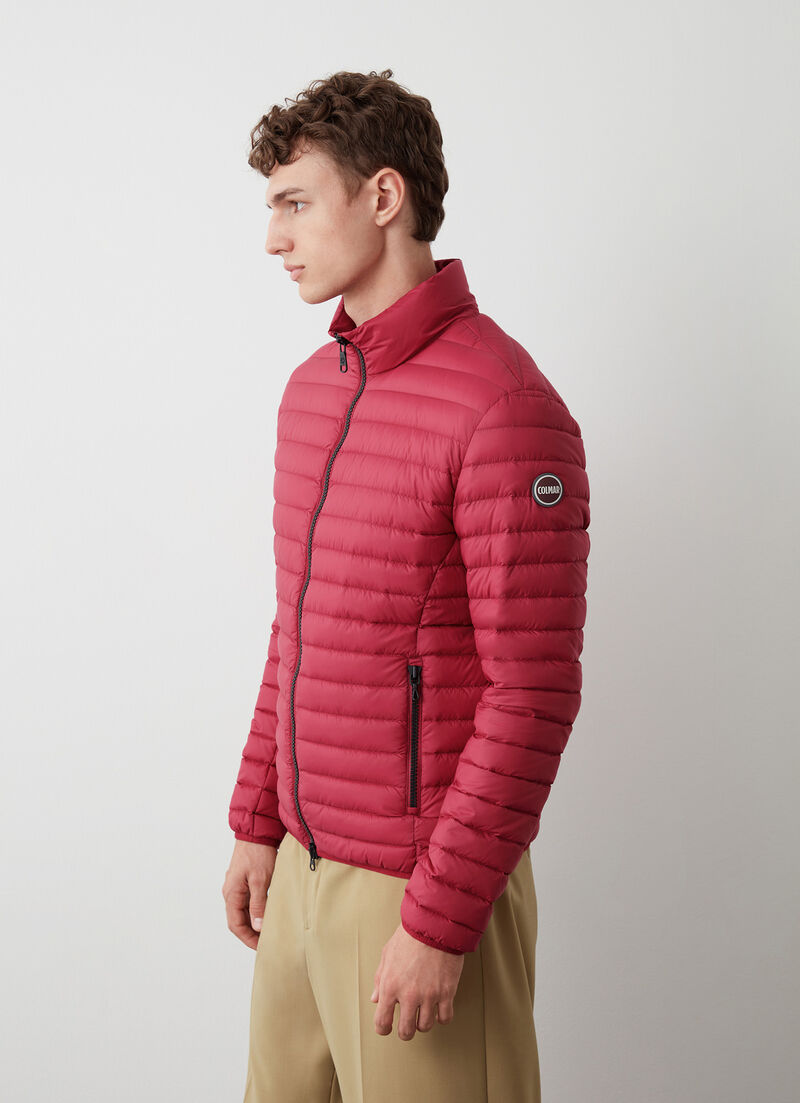 Autumn-weight down jacket with padded collar