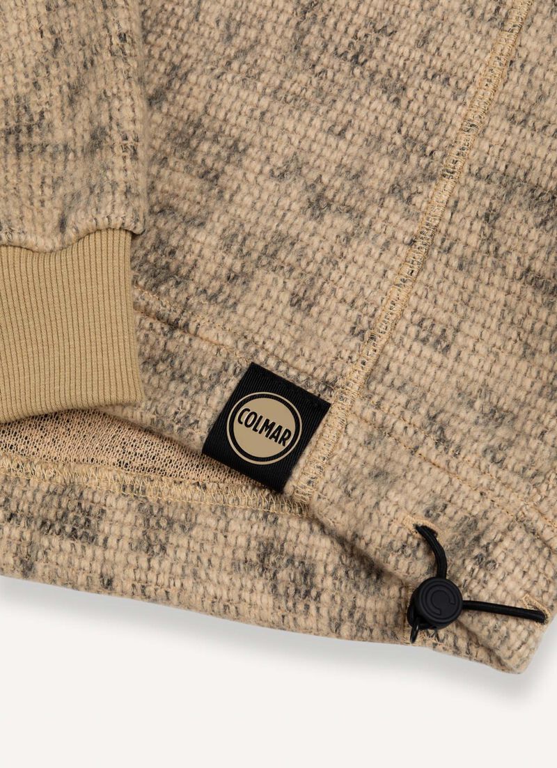 Half-zip jacquard knit sweatshirt