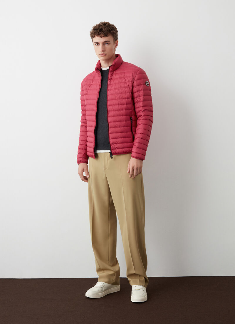 Autumn-weight down jacket with padded collar