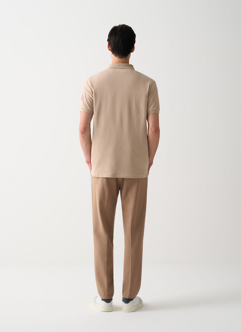 Cotton piqué polo-shirt