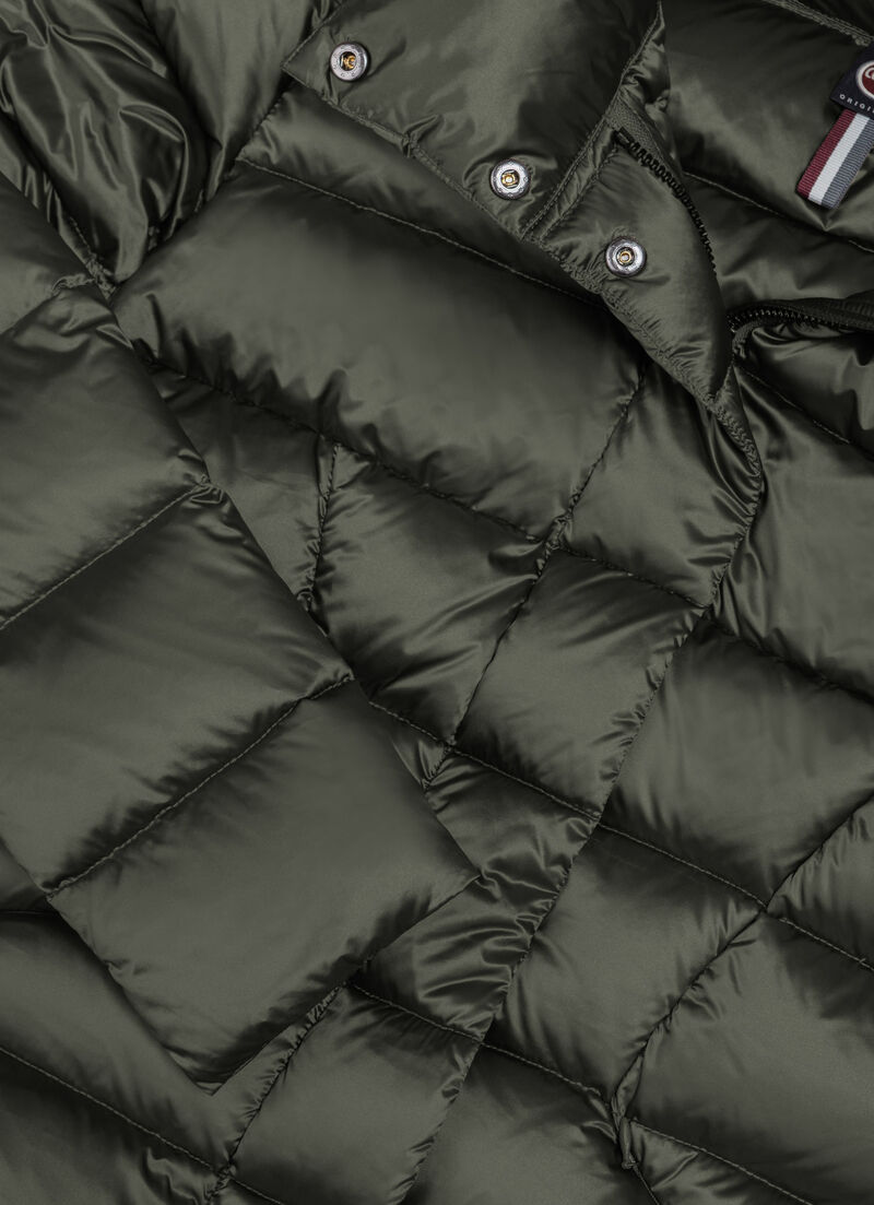 Long fitted down jacket