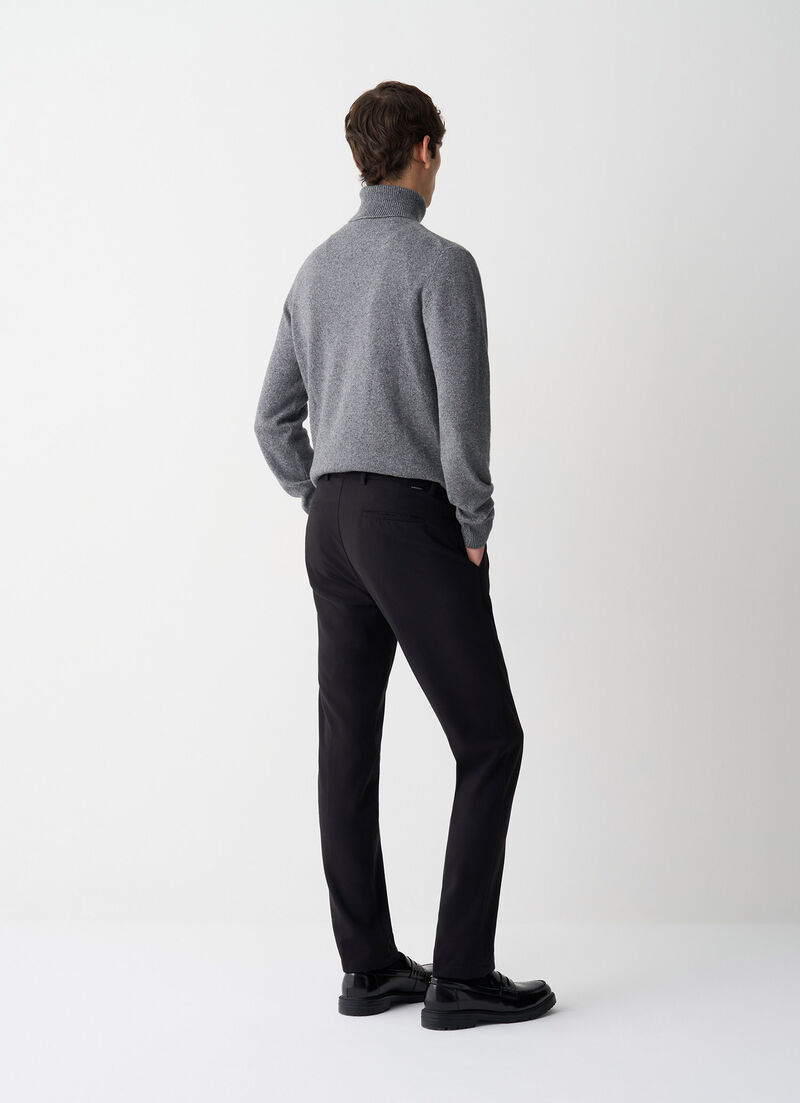 Wool-effect trousers