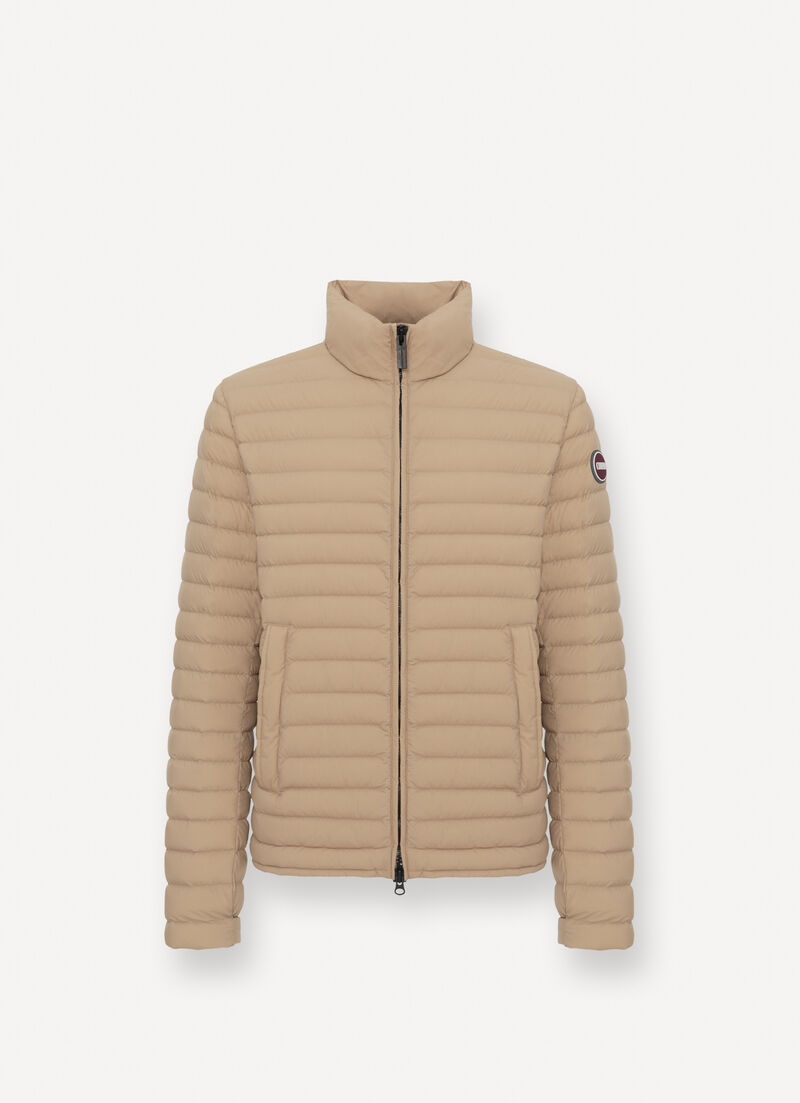 Light down jacket with padded collar