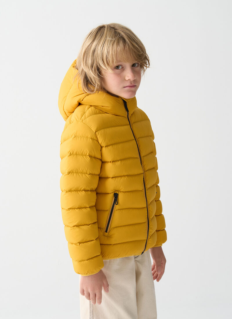 Hooded down jacket