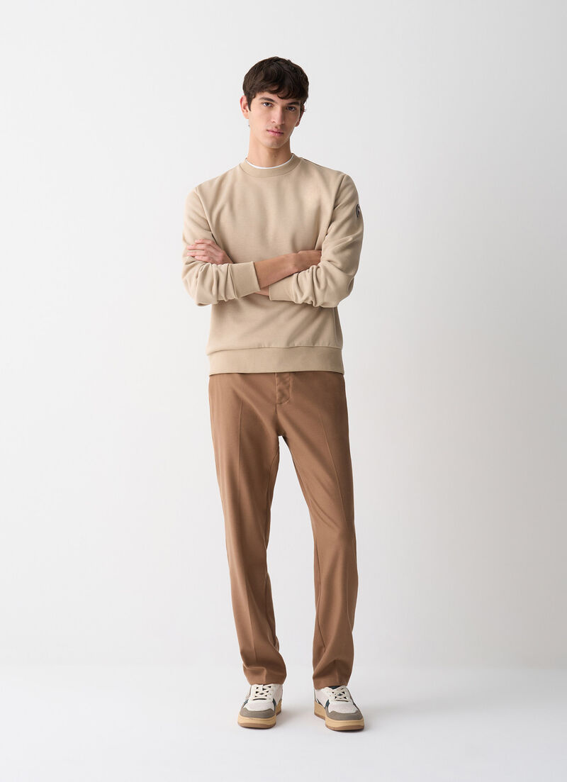 Cotton crew-neck sweatshirt