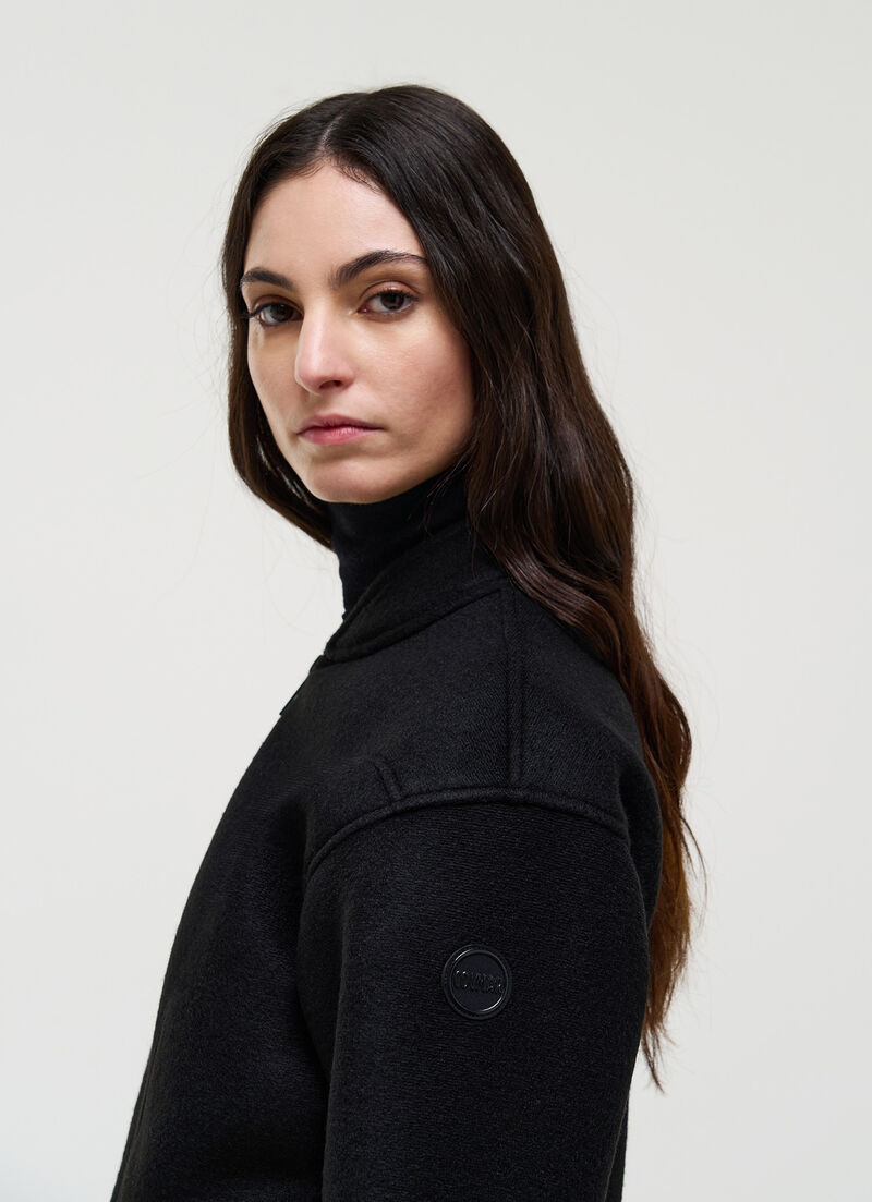 Cropped scuba bomber jacket