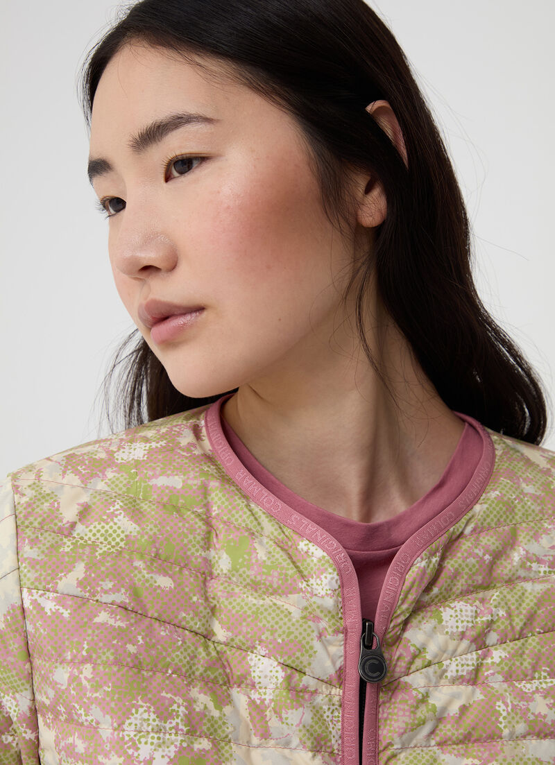 Pixelated camouflage down jacket