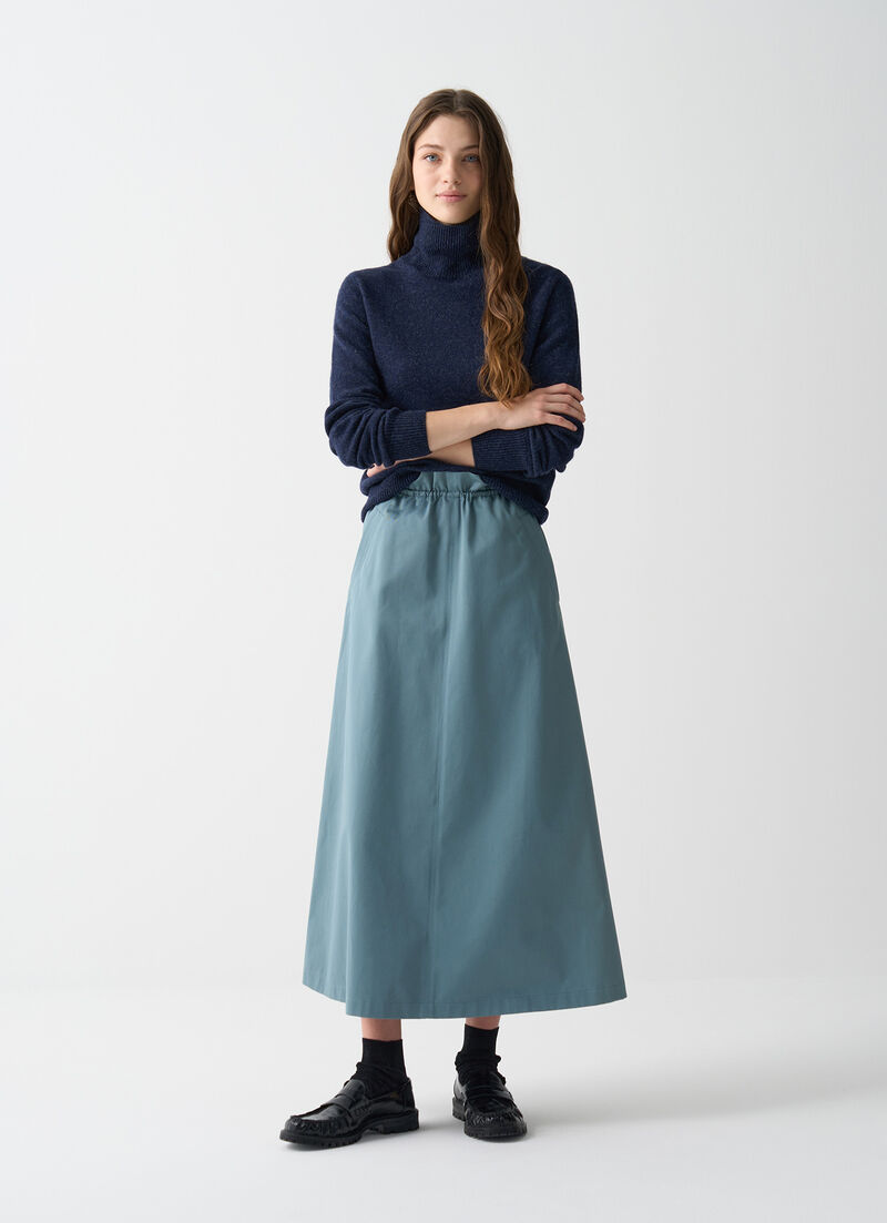 Melange polo-neck jumper