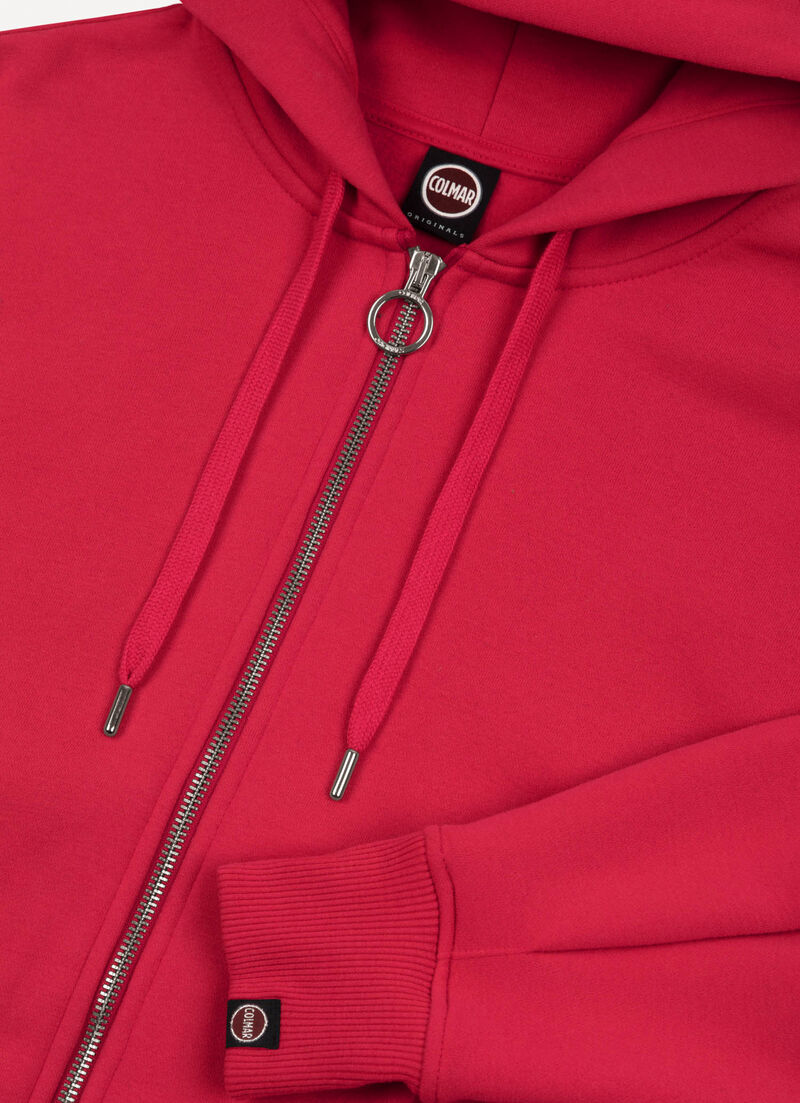 Hooded sweatshirt with darts