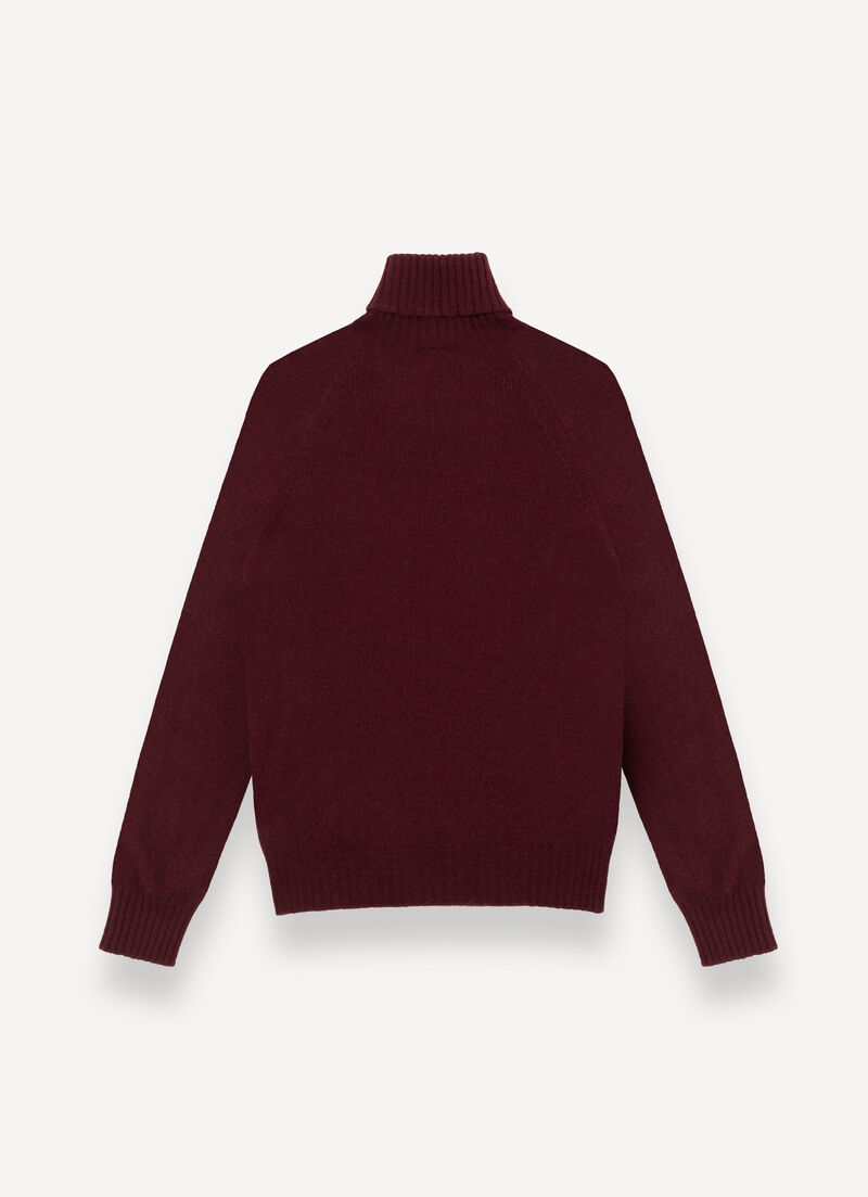 100% wool polo-neck