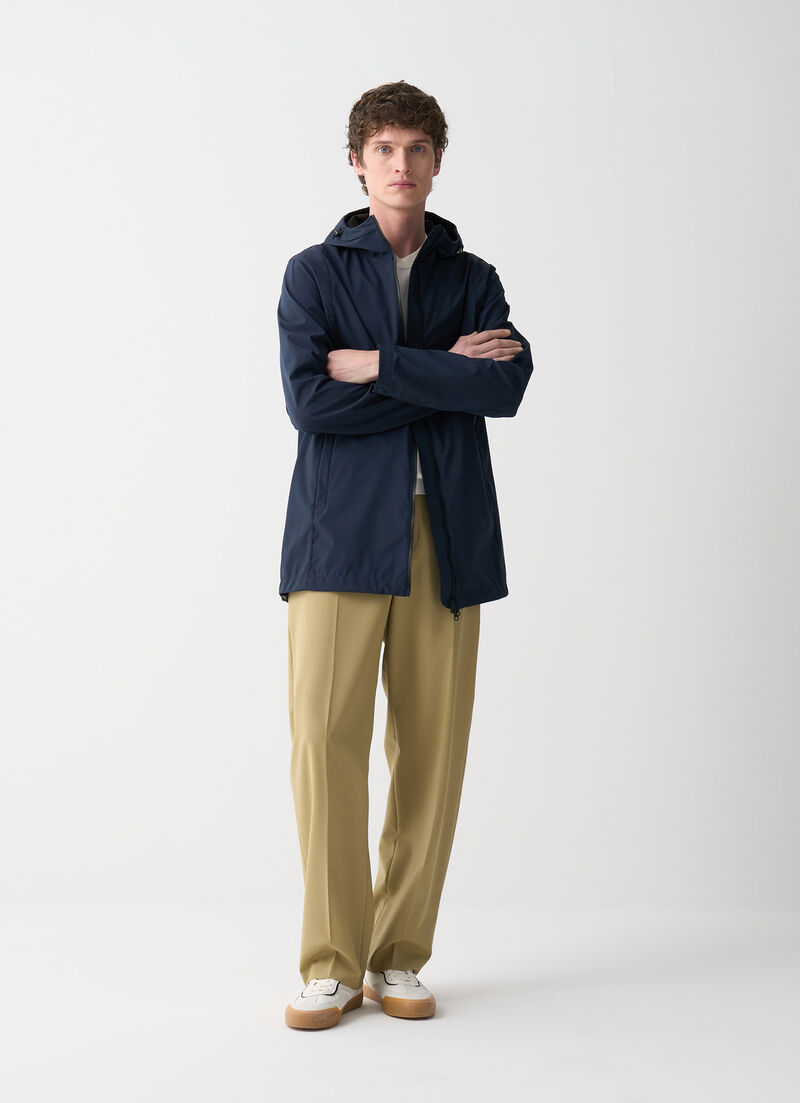 Mid-length softshell jacket