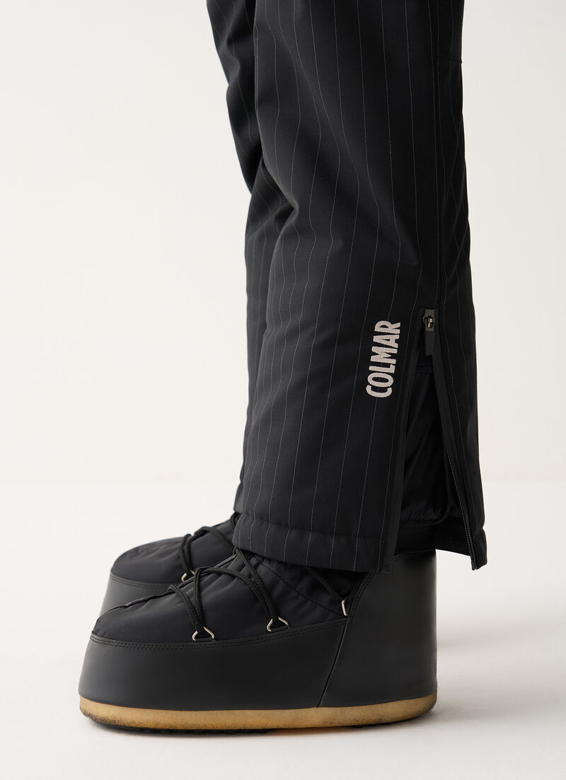Pinstripe ski trousers