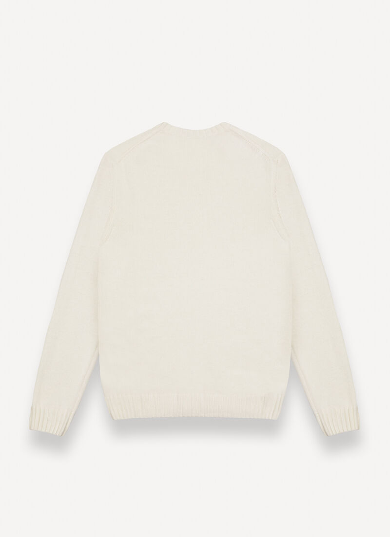 Branded wool pullover