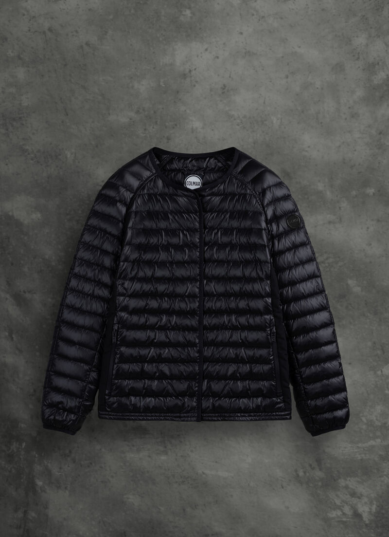 Plain-coloured quilted jacket