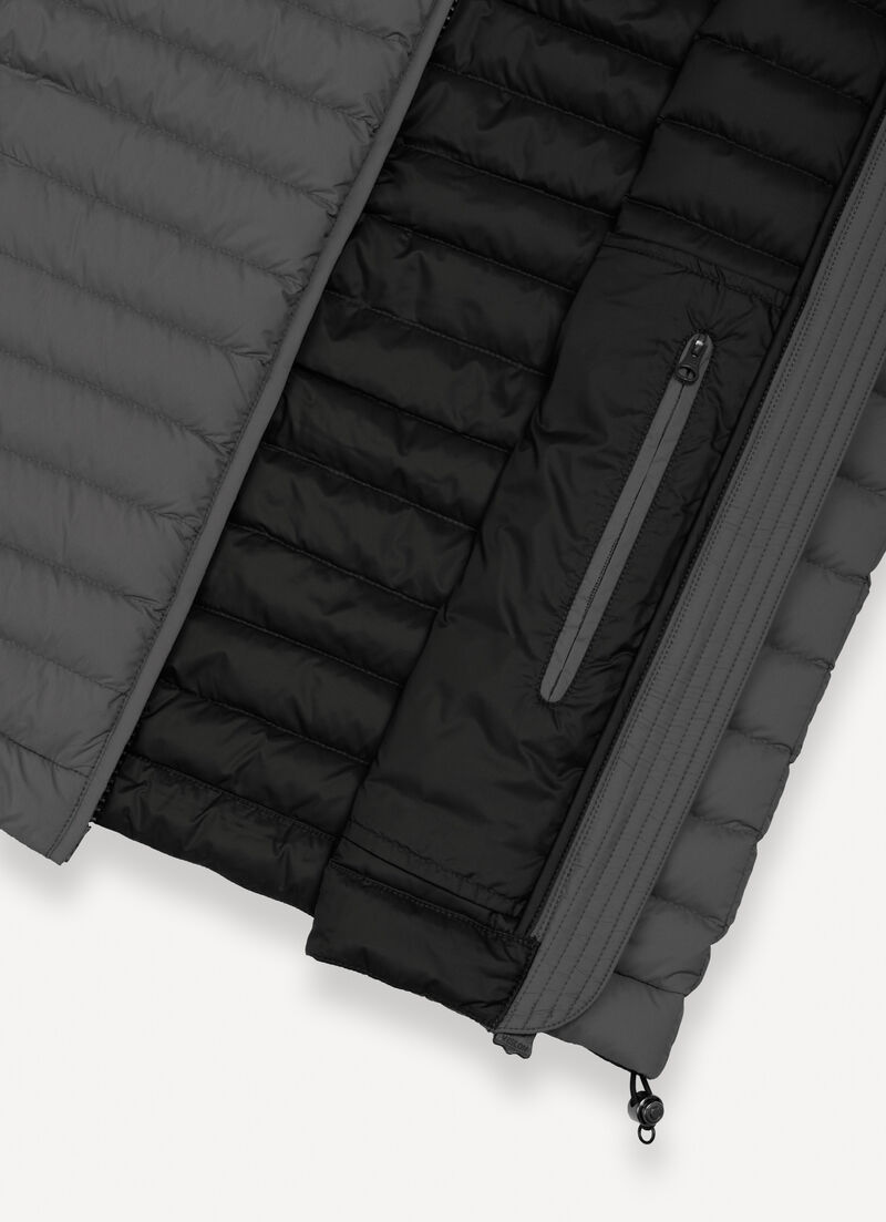 Light down vest with drawstring