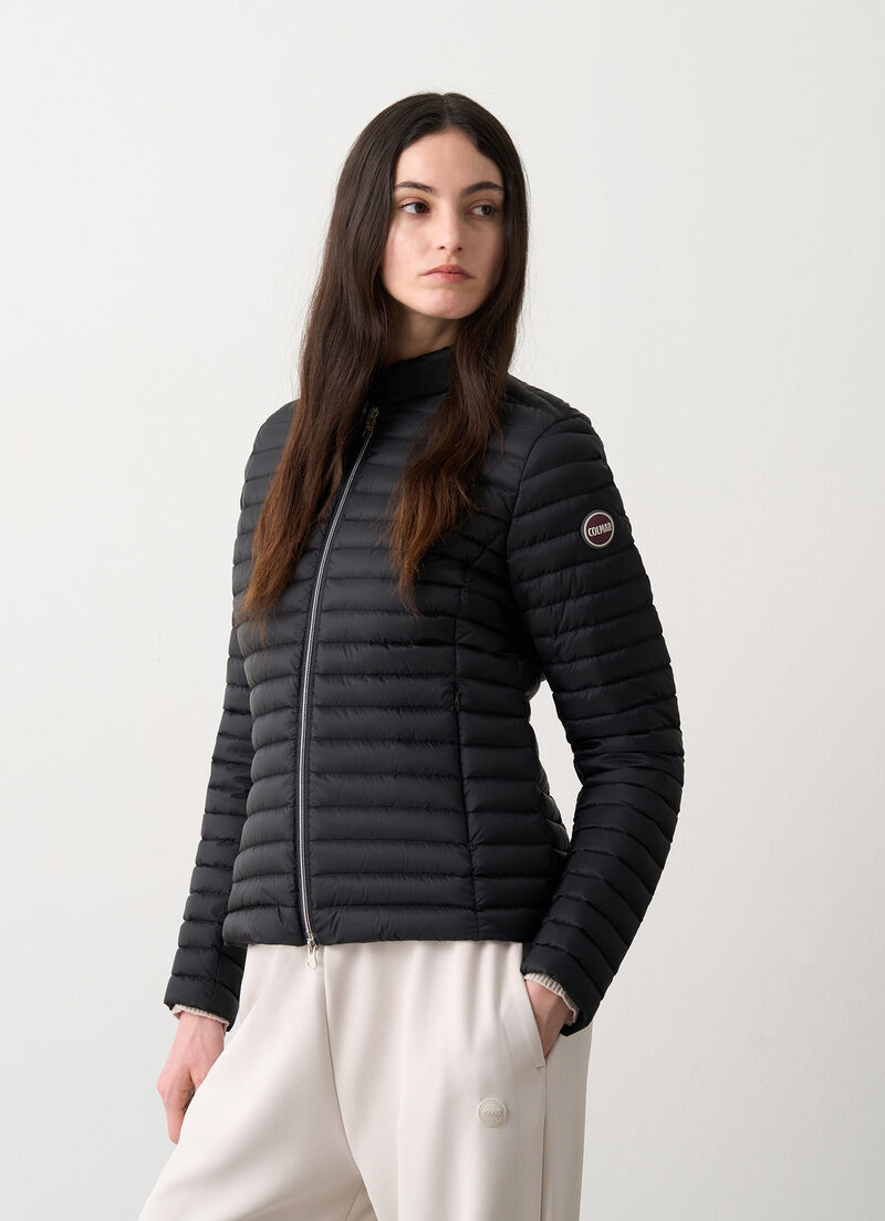 Padded collar down jacket
