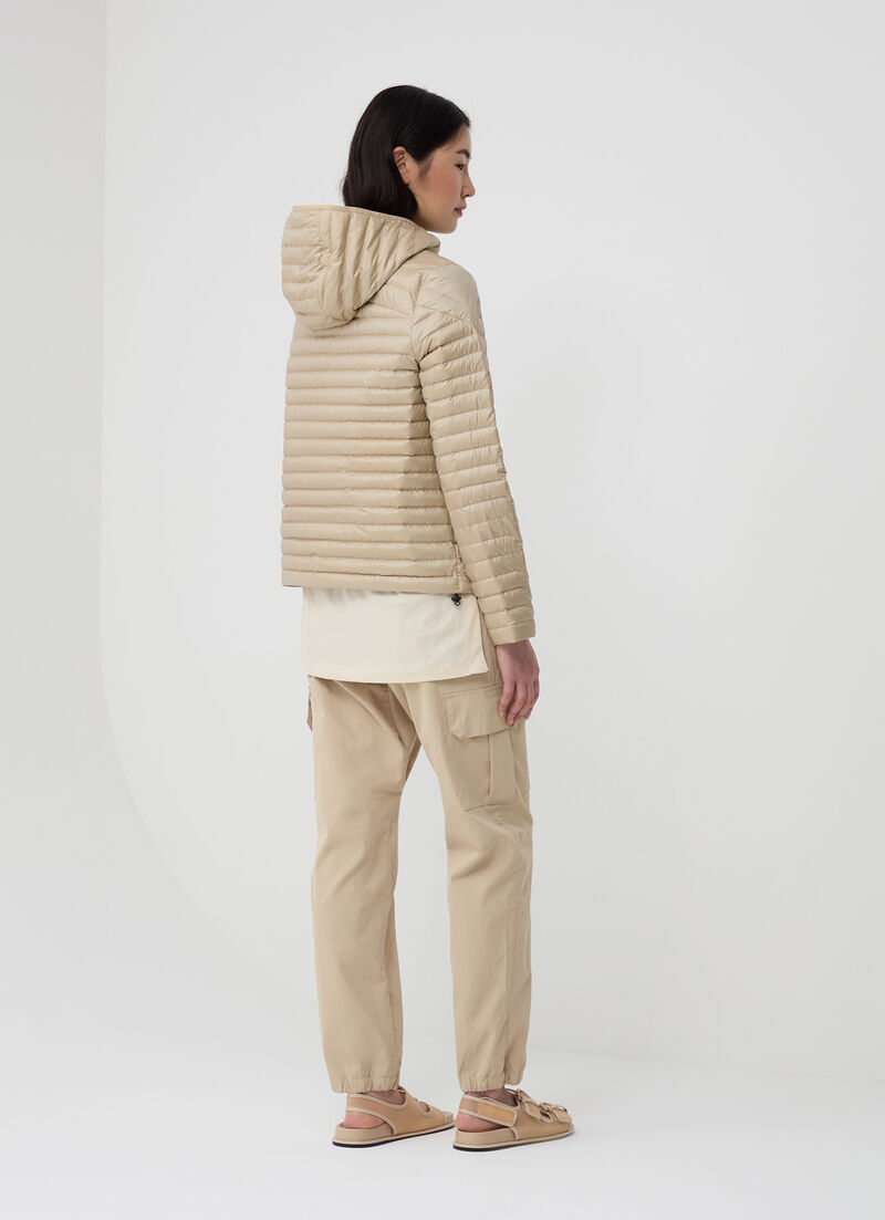 Light down jacket with hood