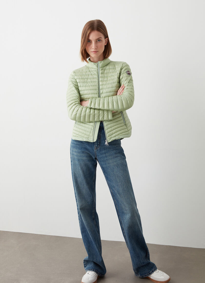 Rounded hem down jacket