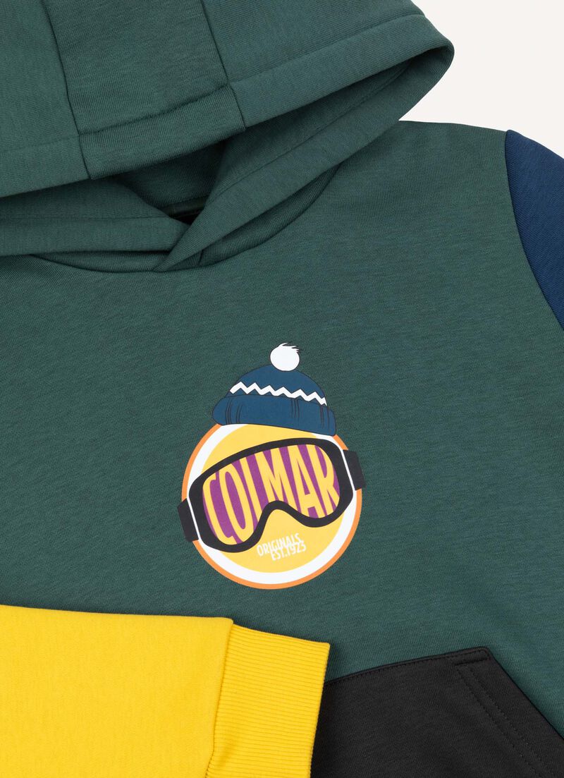 Colour-block sweatshirt with logo