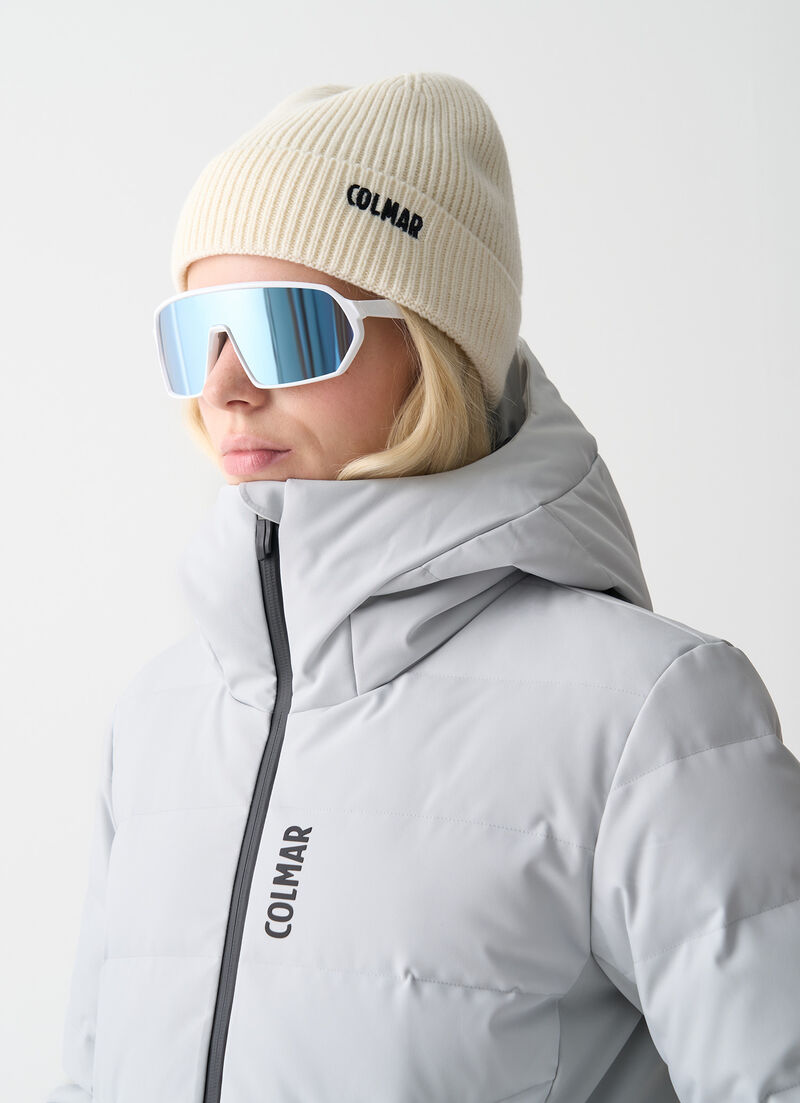 Shaping padded ski jacket