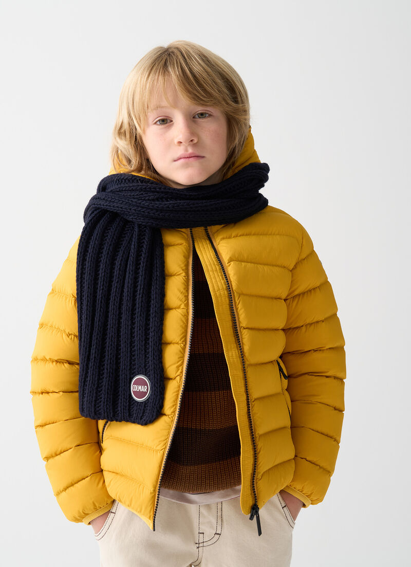 Unisex rib-knit scarf