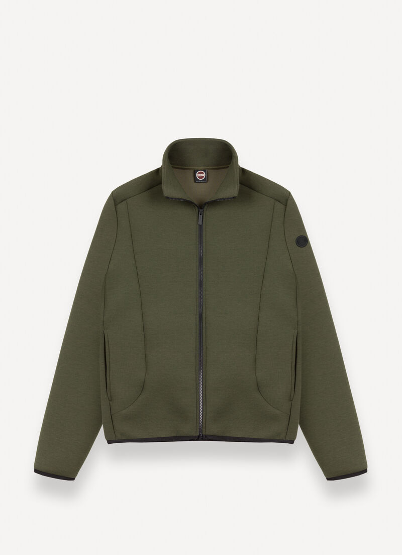 Full-zip scuba sweatshirt