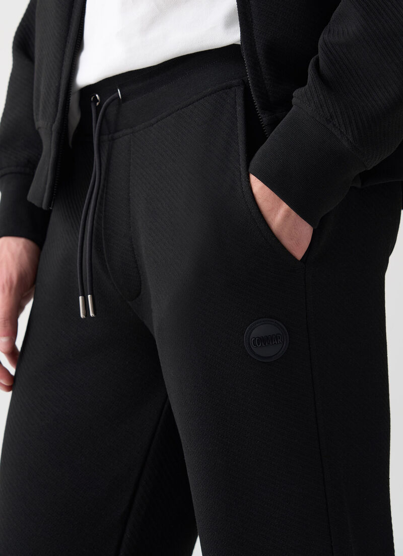 Jacquard tracksuit bottoms