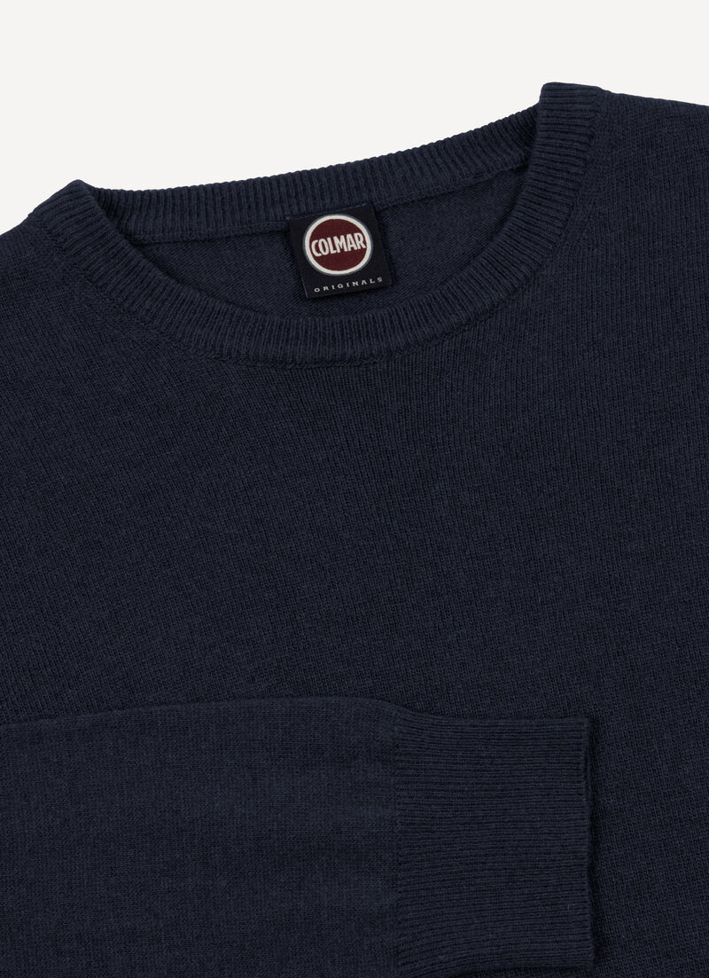 Cashmere-blend stockinette-stitch pullover