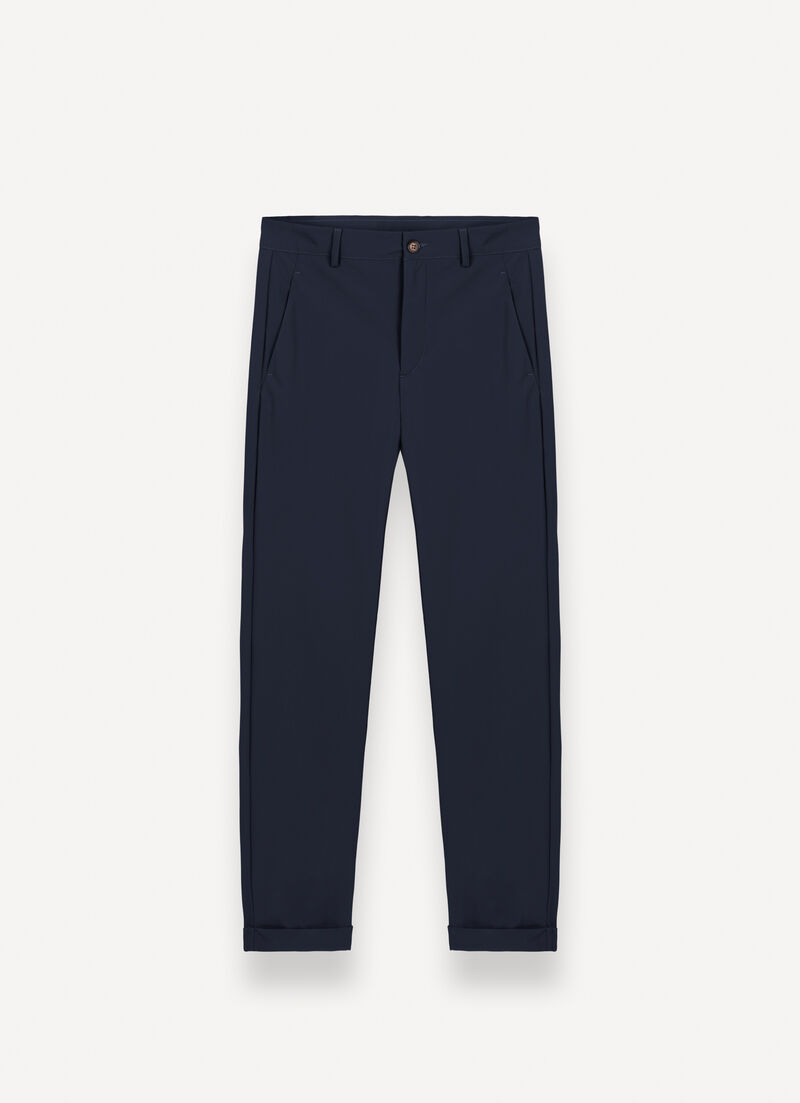 Easy care lightweight trousers with turn-ups