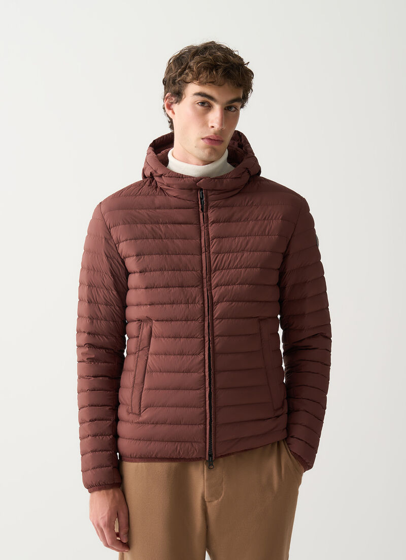 Light down jacket with hood