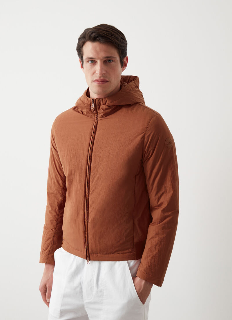 Lightweight crinkle down jacket