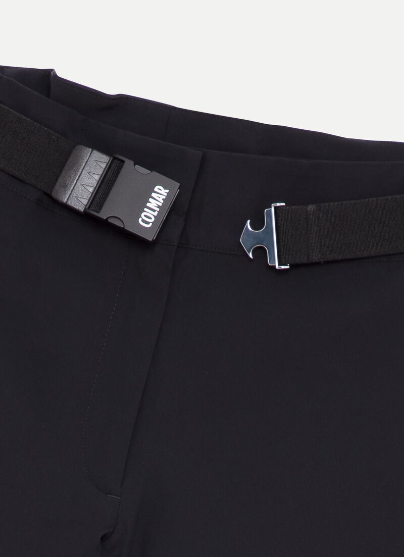 Zipped multi-pocket Bermuda shorts