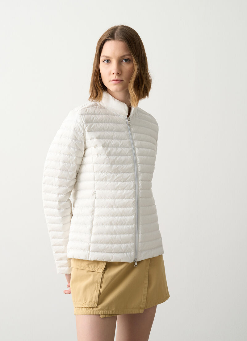 Padded collar down jacket