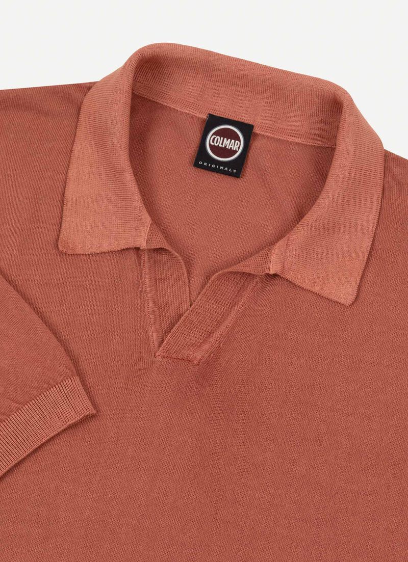 Lightweight linen and cotton polo shirt