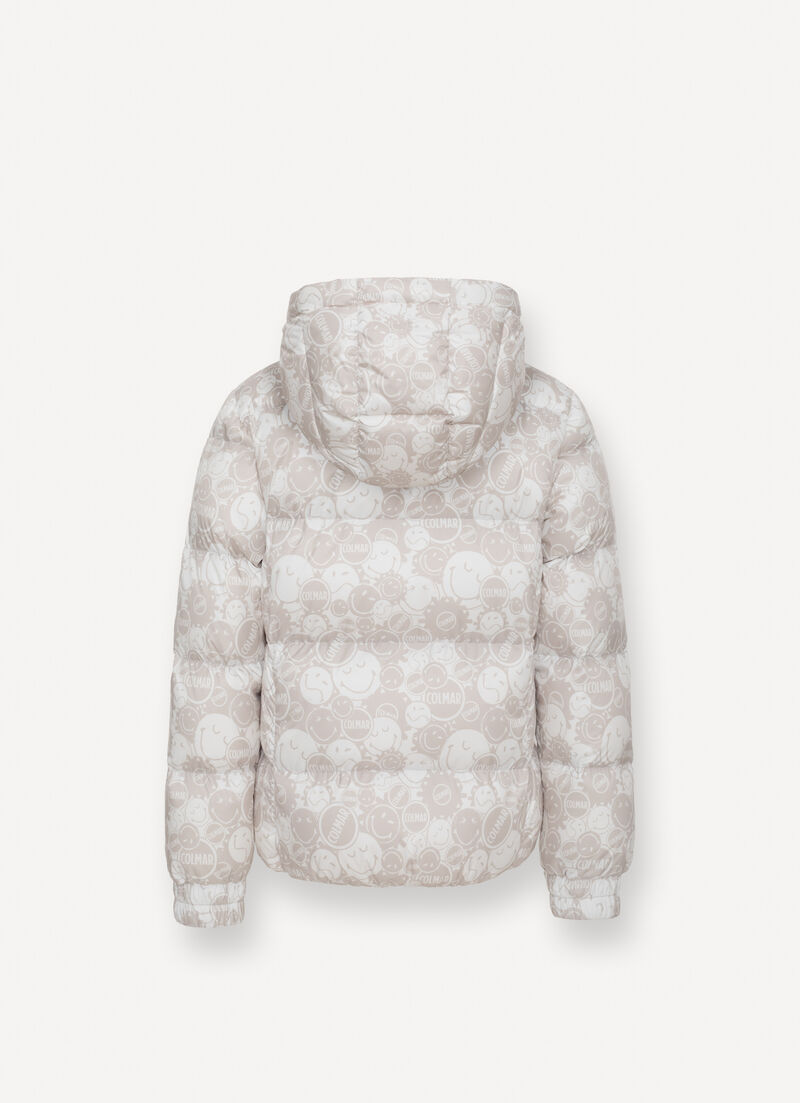 SmileyWorld® down jacket with hood
