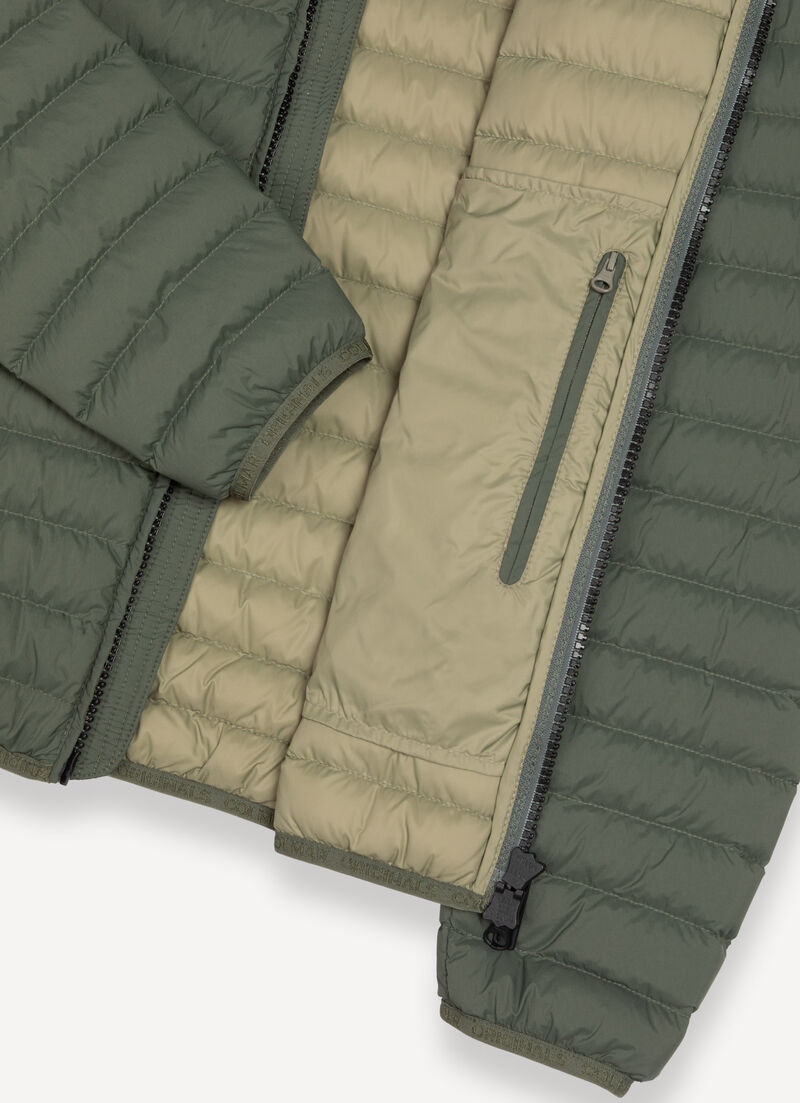 Light down jacket with hood