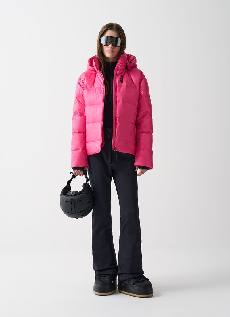 Puffy padded ski jacket