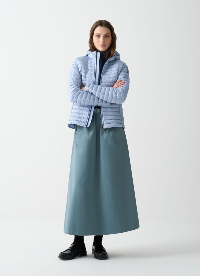 Light down jacket with hood