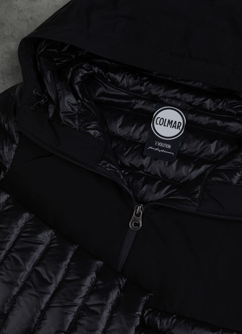 Hooded recycled fabric jacket