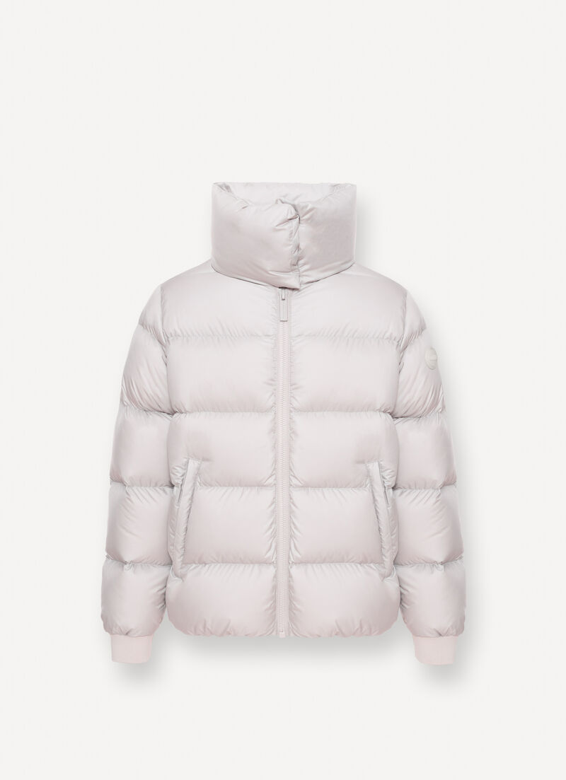 Down jacket with high collar
