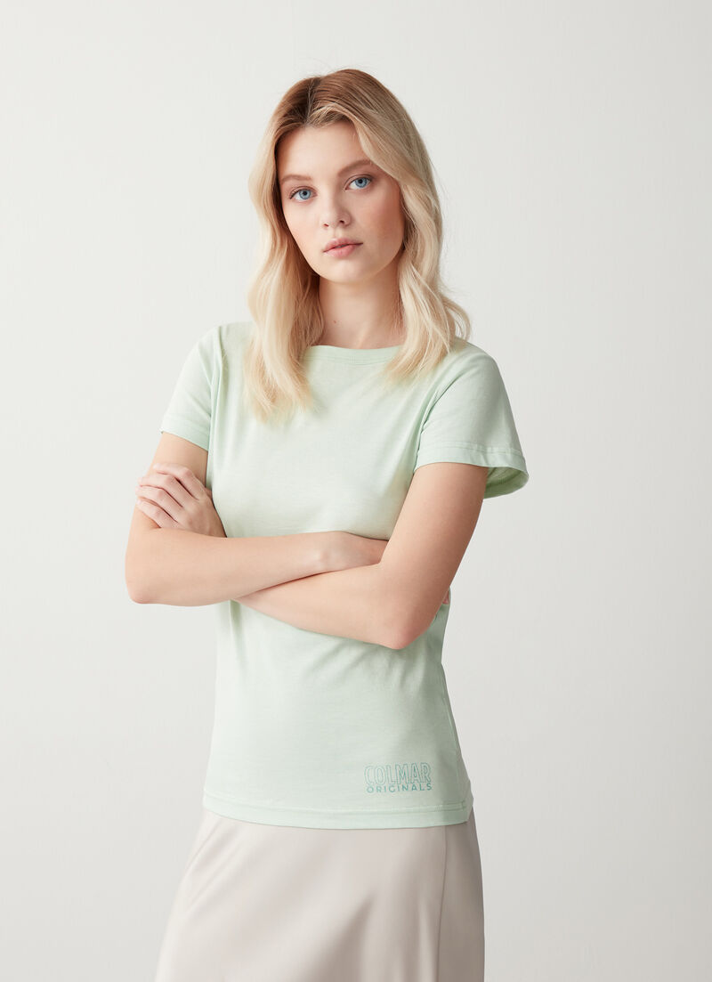 Boat-neck T-shirt