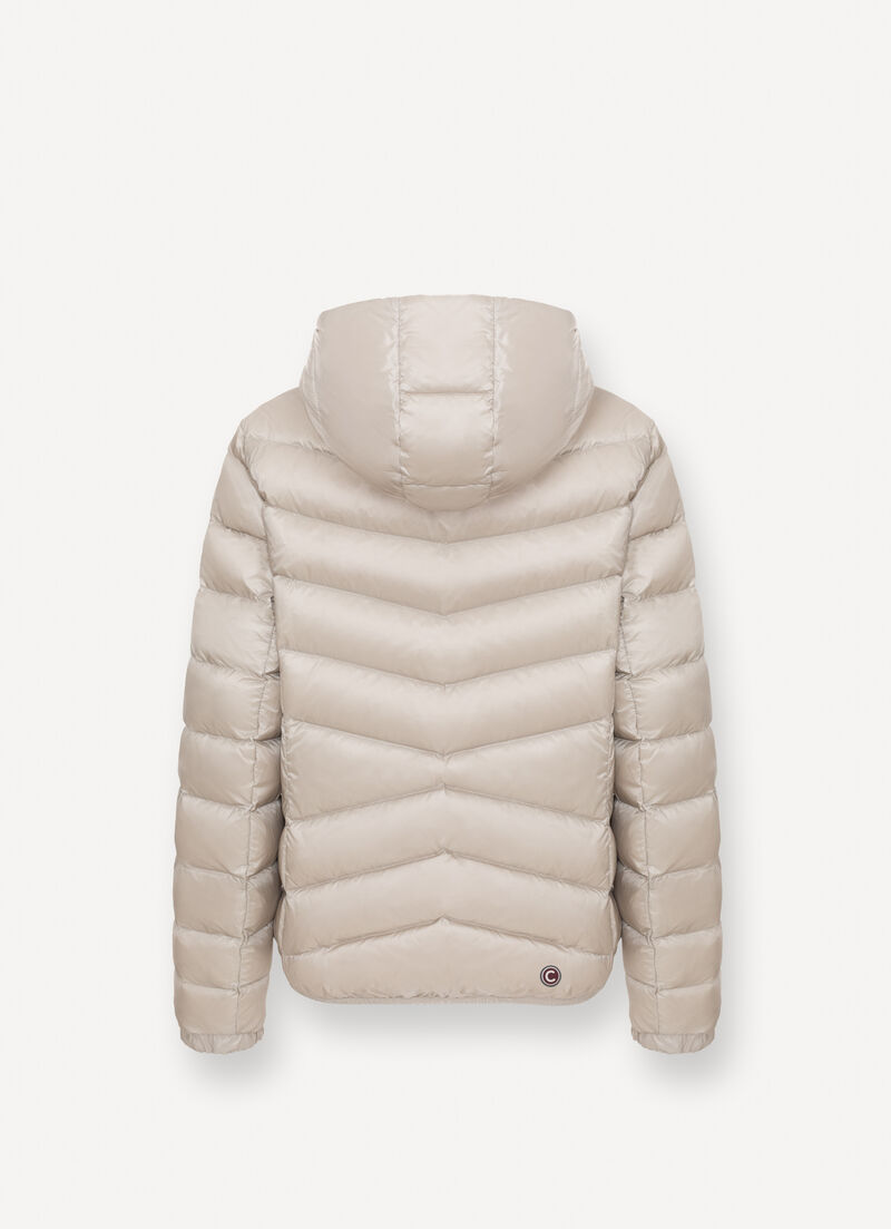 Quilted down jacket with hood