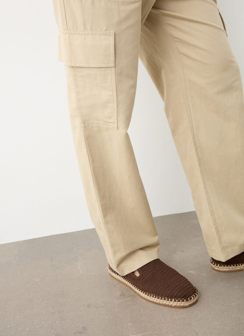 Linen safari trousers