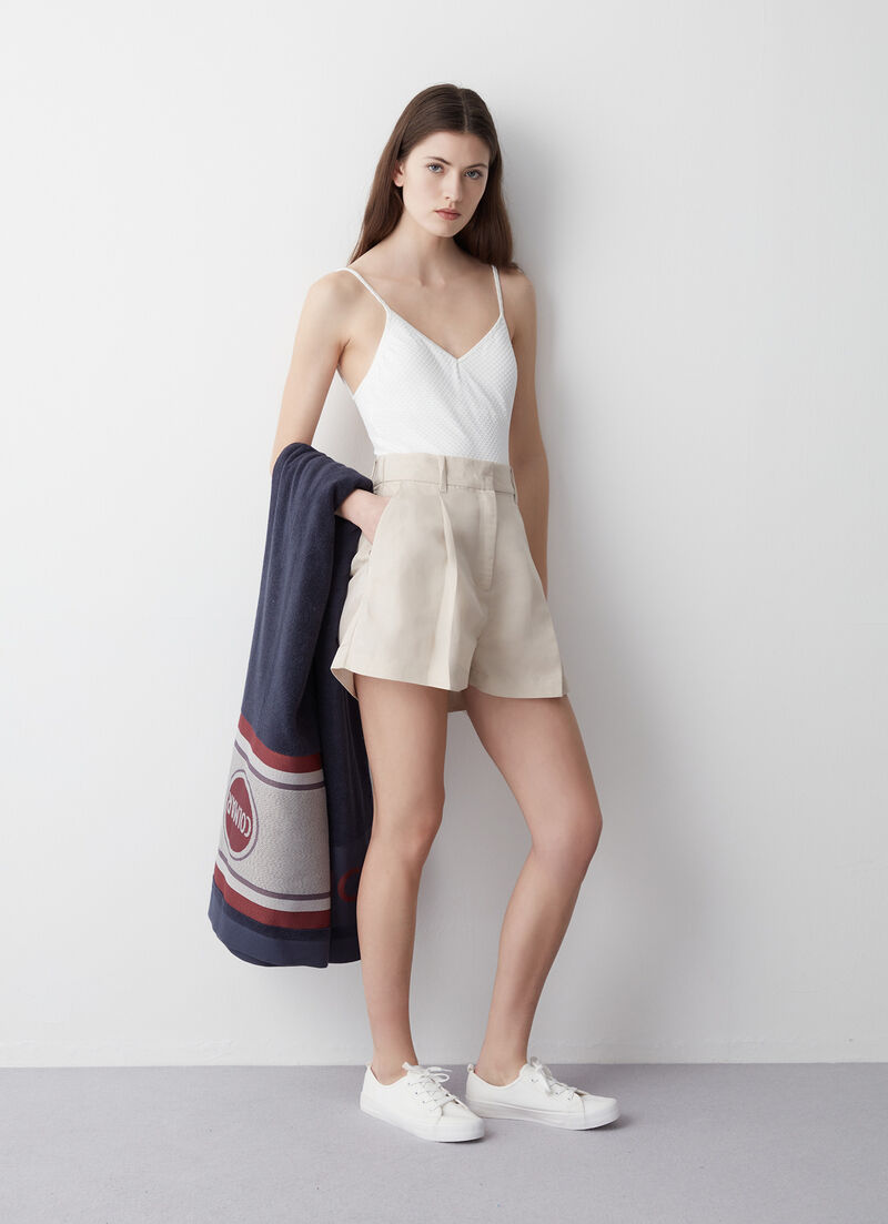 Terry towel with fringing